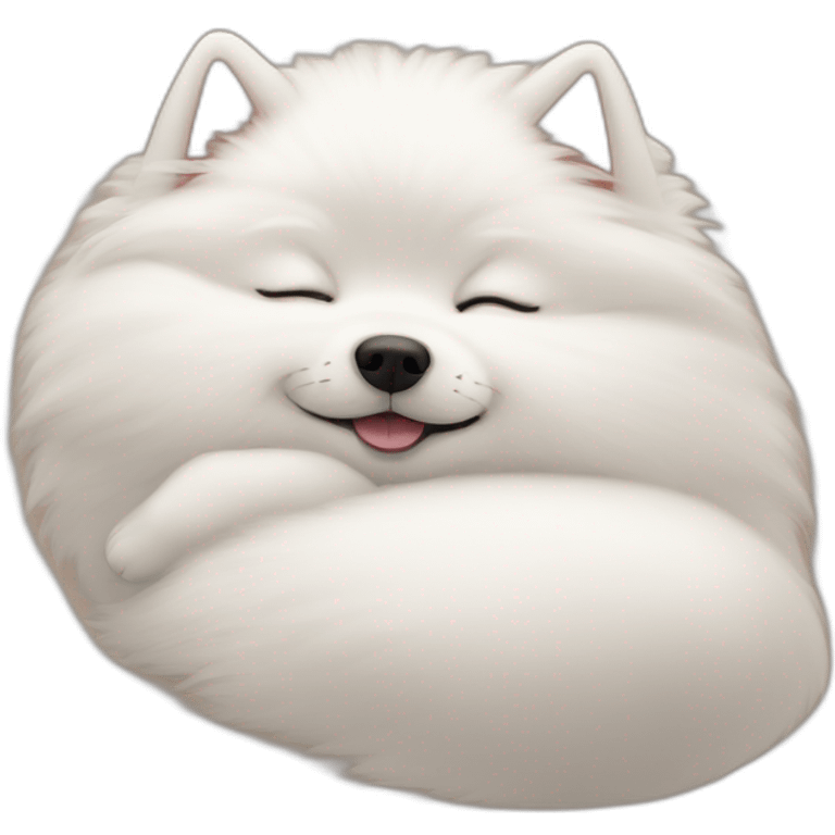 japanese-spitz-sleeping emoji