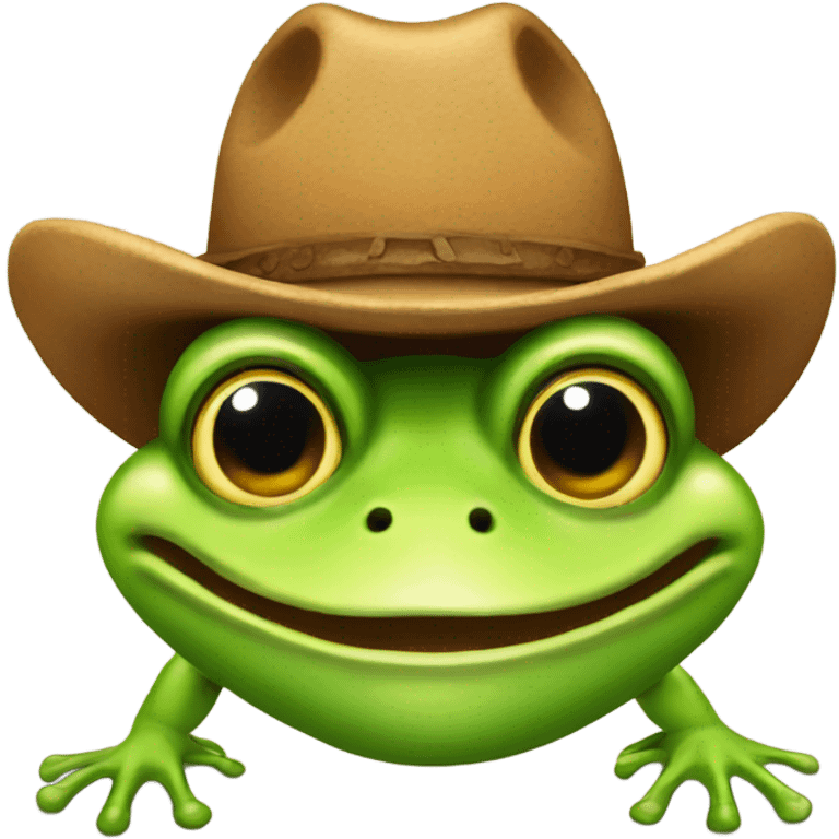 Frog with a cowboy hat  emoji