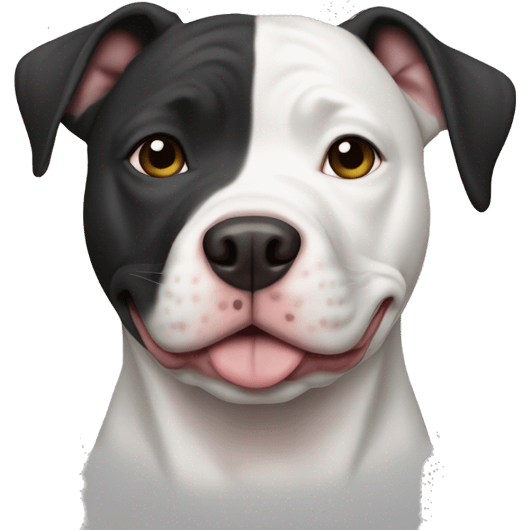 Black and white pitbull emoji