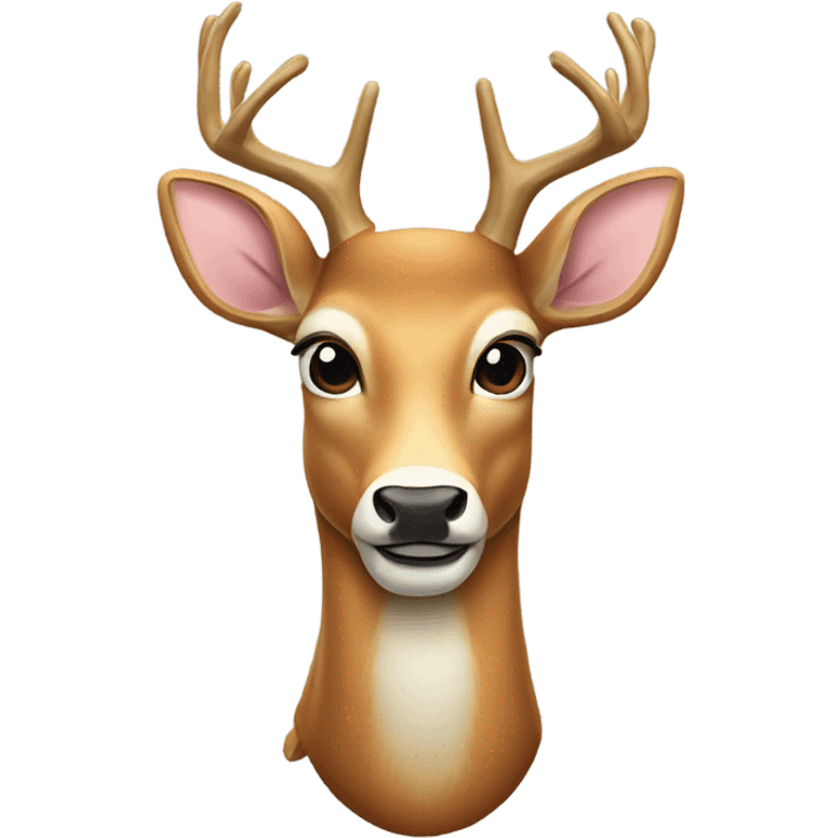 a money-loving deer emoji