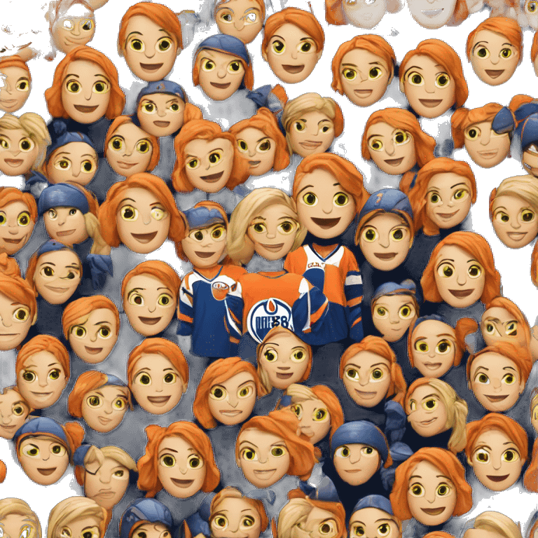 Edmonton oilers female fan  emoji