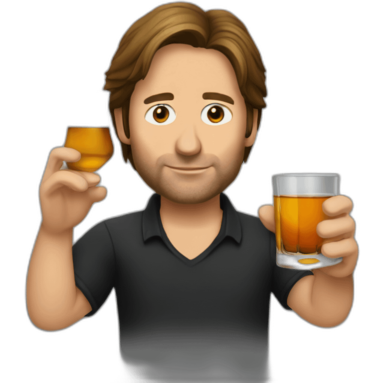 hank moody holds a glass of whisky emoji