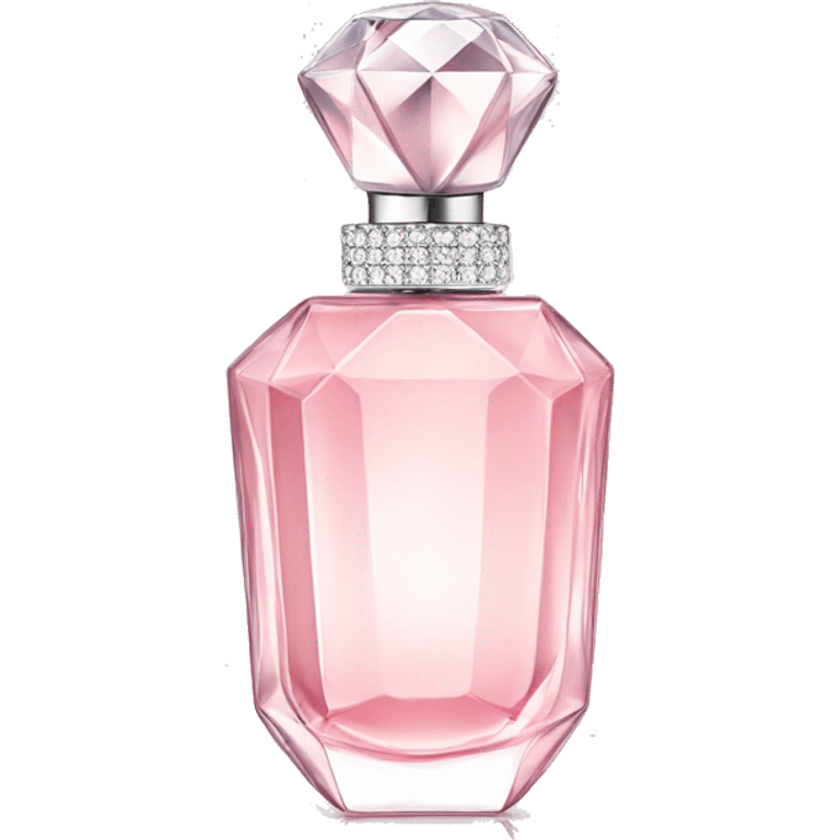 Light pink perfume with diamond lid emoji