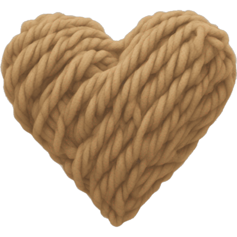 Tan yarn heart emoji