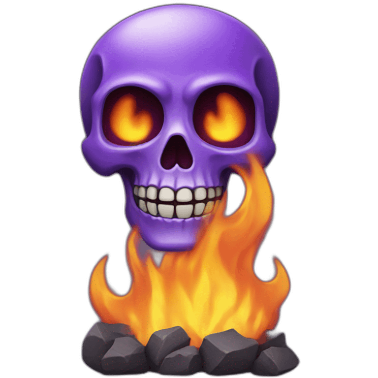 skeleton purple fire emoji