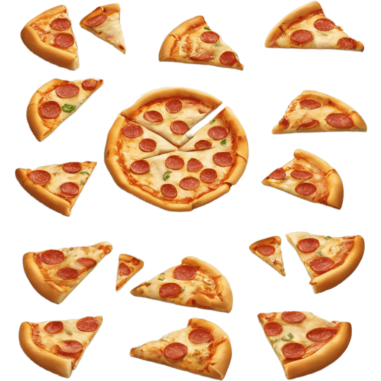 Papa John’s pizza with buttery garlic dipping sauce emoji