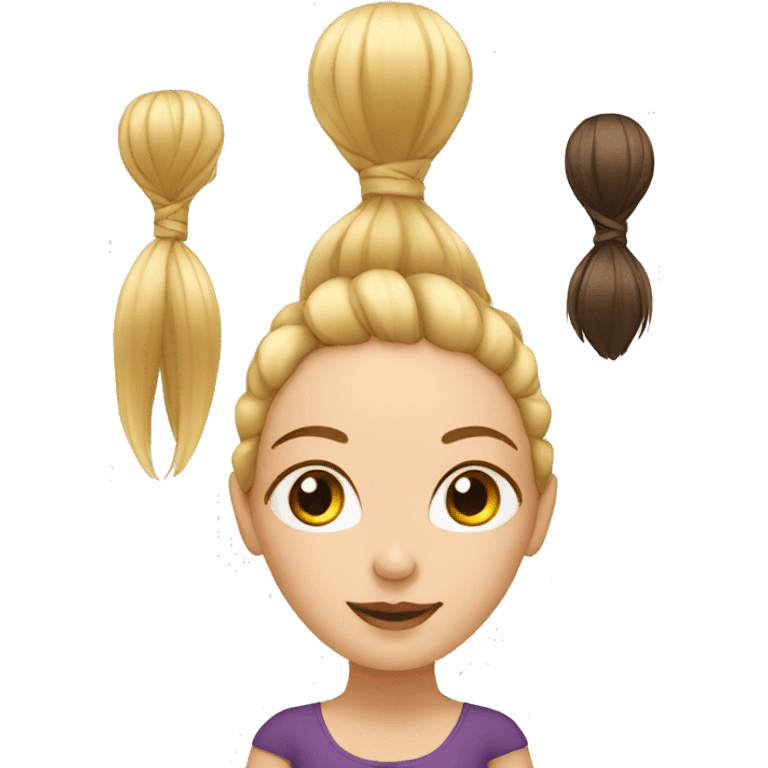 a women put extentions to another women emoji