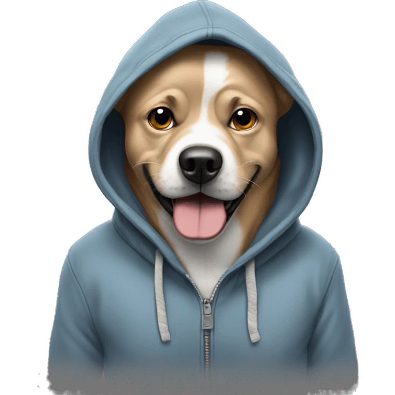 Dog wesring a hoddie emoji