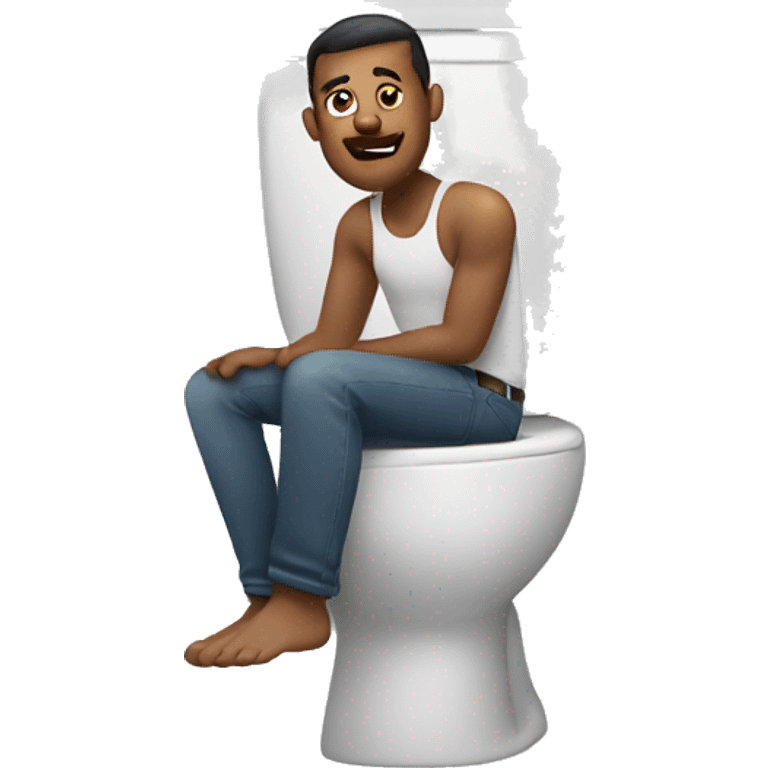 Man on toilet emoji