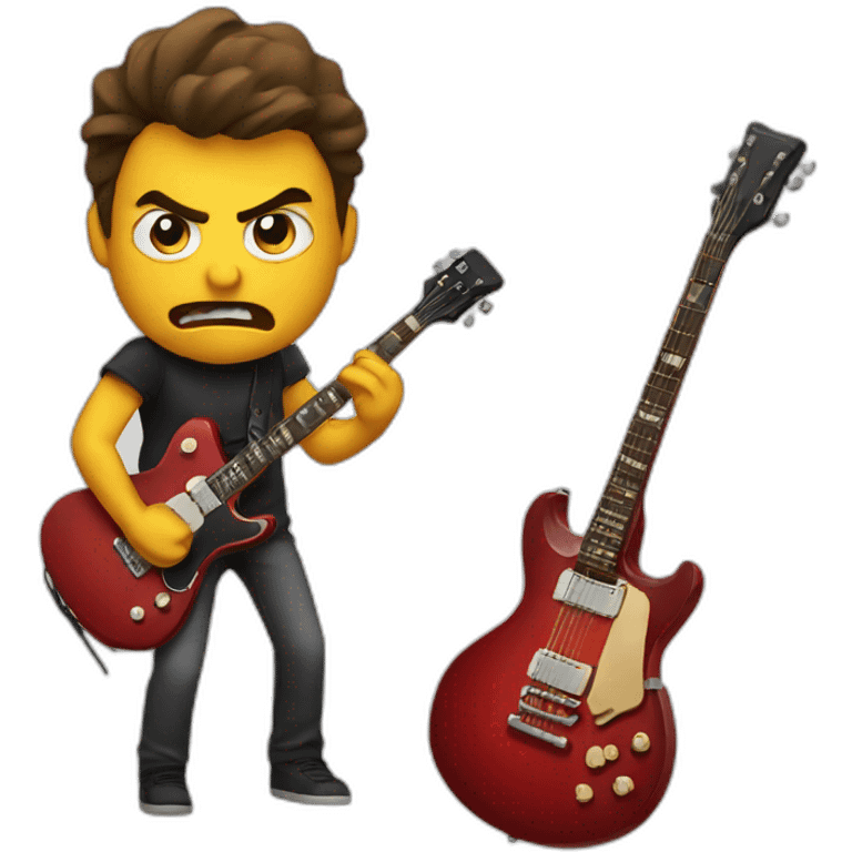 angry guitar player emoji