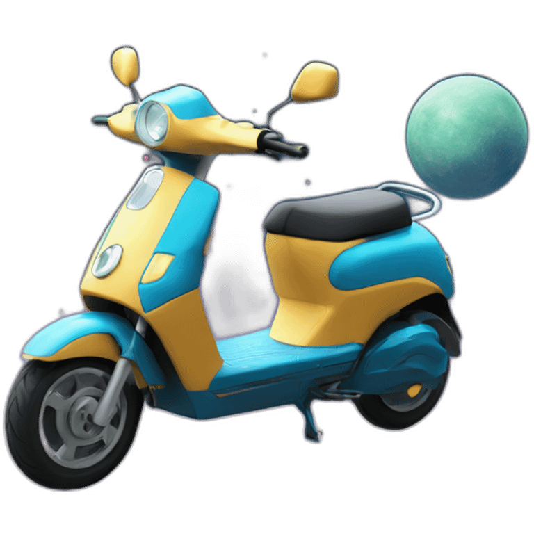 electric scooter in space emoji