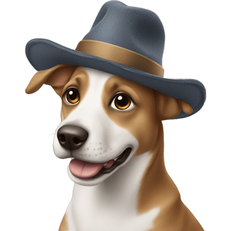 Dog with a hat ￼ emoji