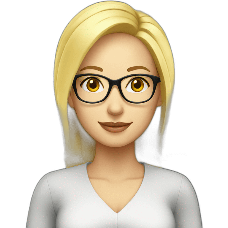 teacher-blonde-glasses-blackboard emoji