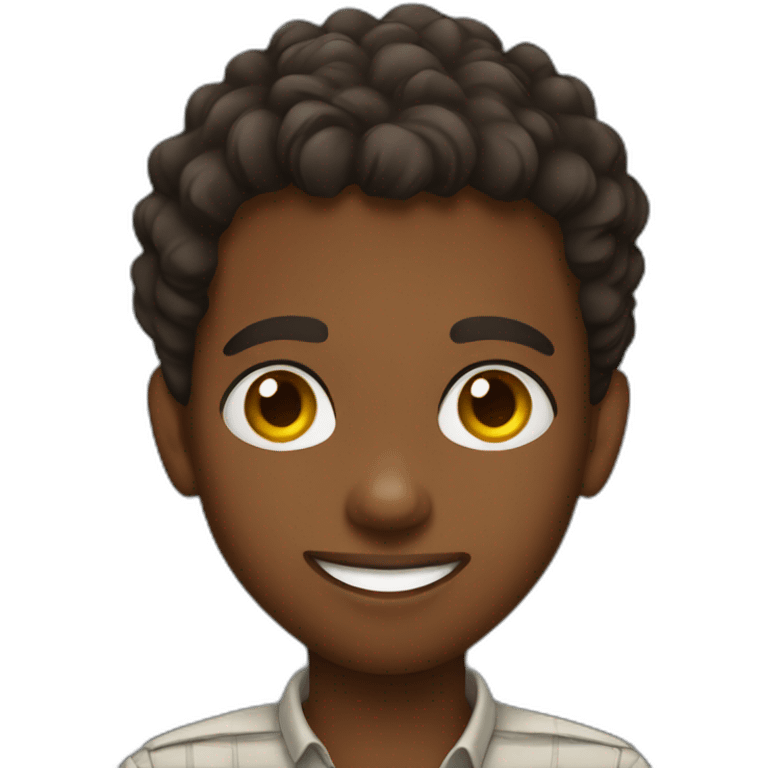 Flirty and playful Ethiopian boy emoji