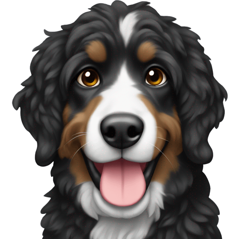 Black phantom Aussie doodle  emoji