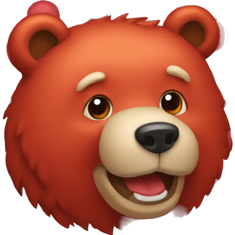 red bear emoji