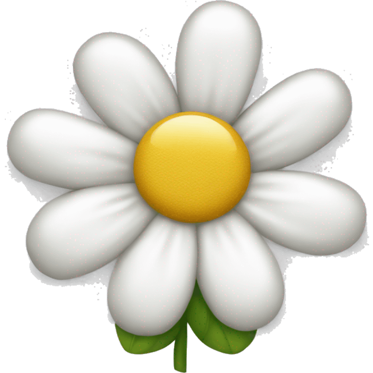 Daisy flower white with white bow emoji