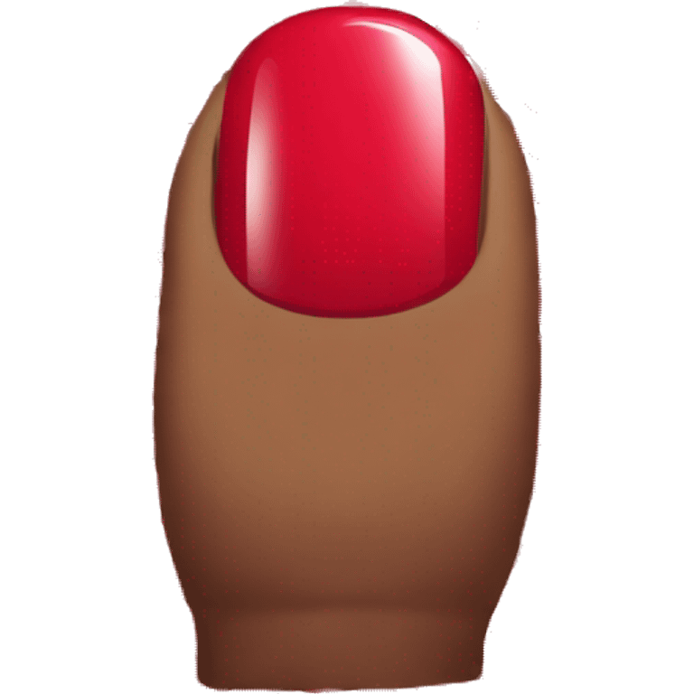 red nail polish only one nall no hand emoji