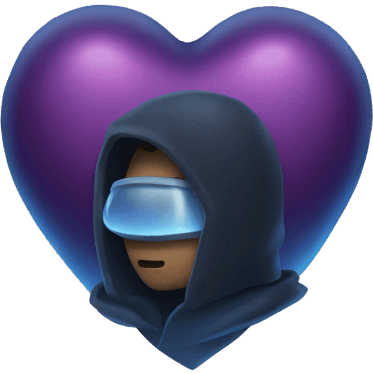 Oscuro y frio corazon emoji