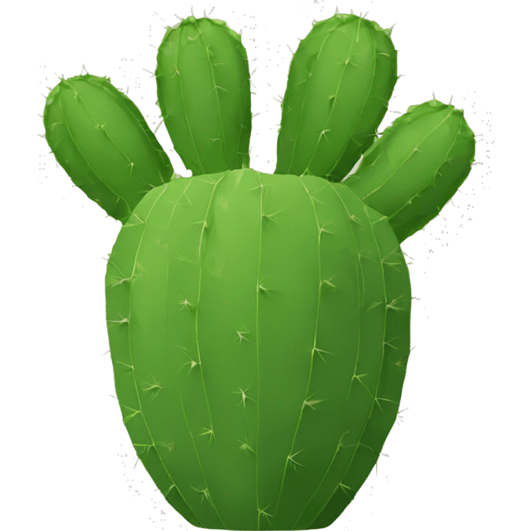 single flat Nopal without pot emoji