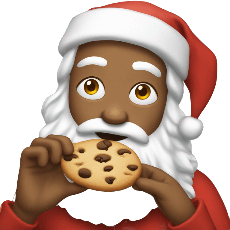 Santa eating cookies emoji