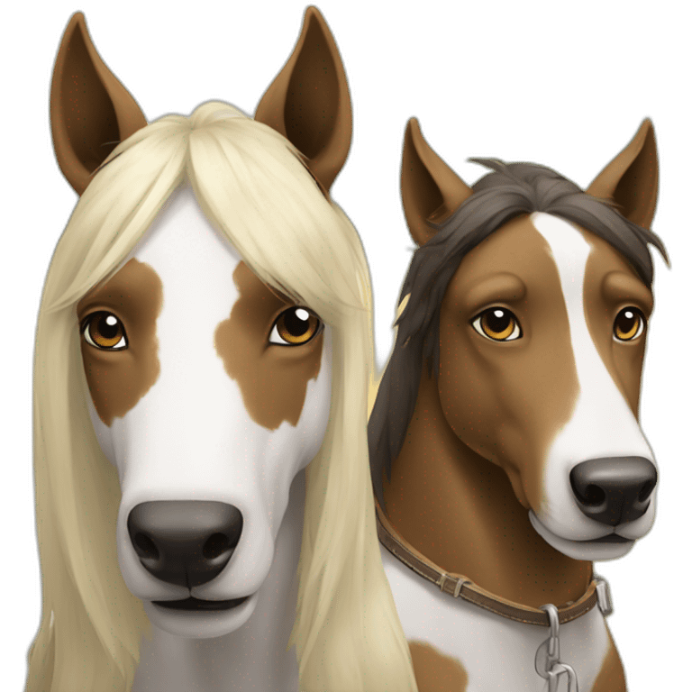 Cheval + chien emoji