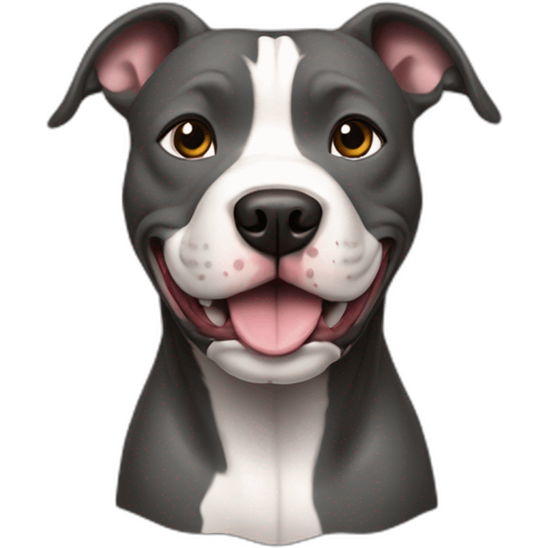 Pitbull-gris-oscuro-feliz emoji