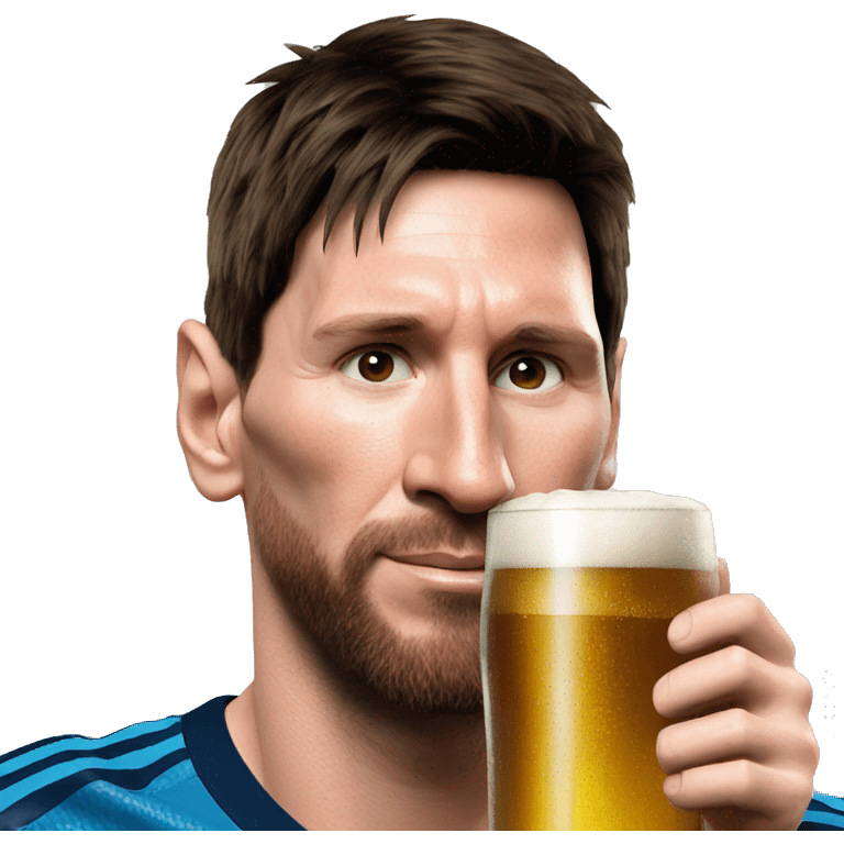 lionel messi drinking beer emoji