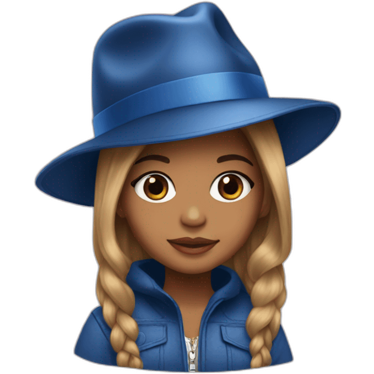 blue Ivy with a hat on emoji