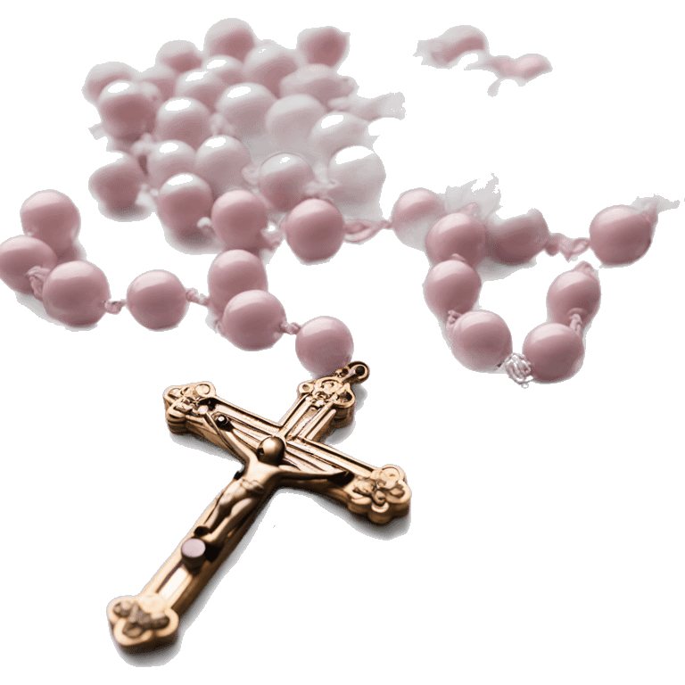 Light pink rosary emoji