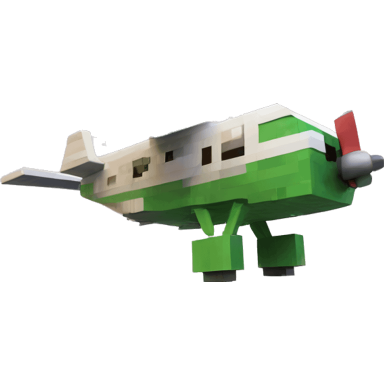 Plane being flown by minecraft creeper emoji