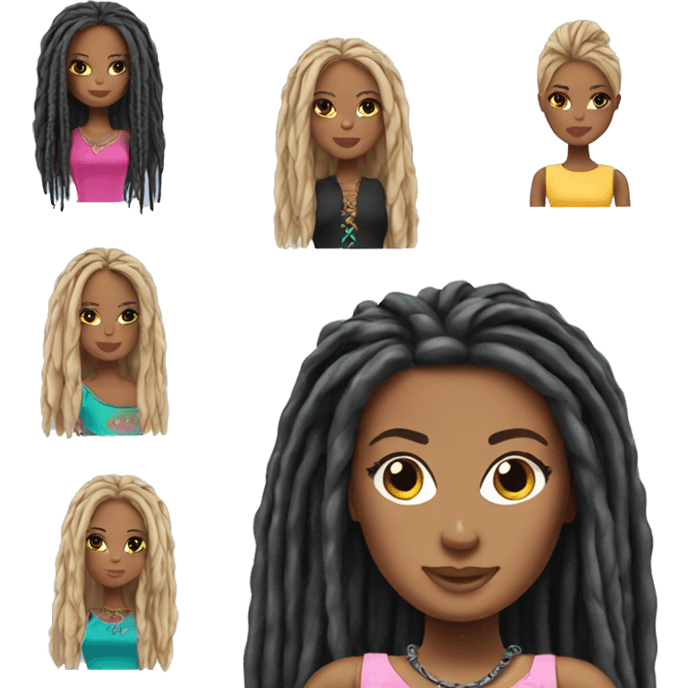 Barbie with dreads emoji