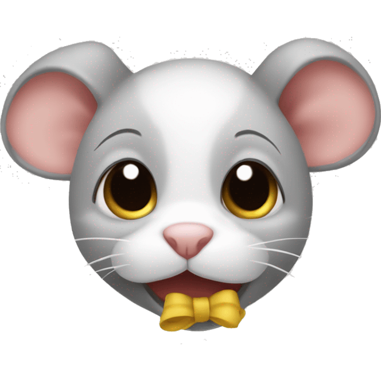 Ratinha com laço emoji