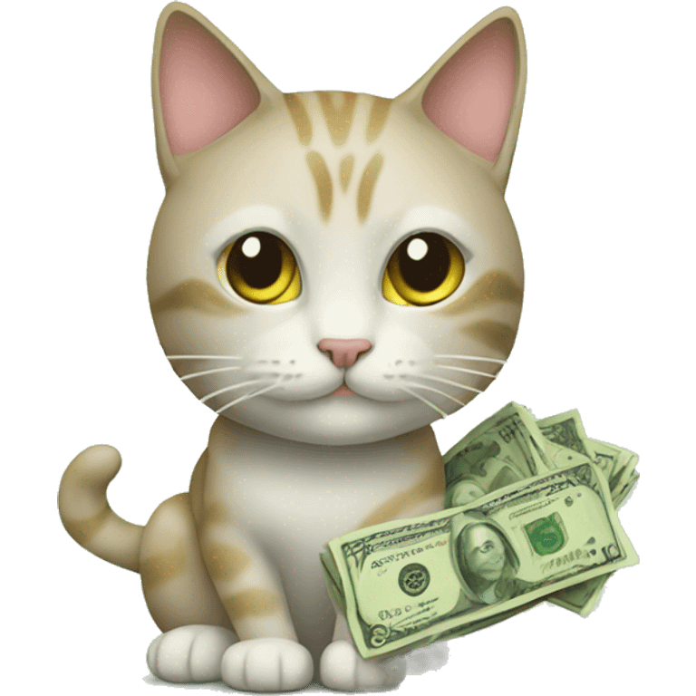 cat with money emoji