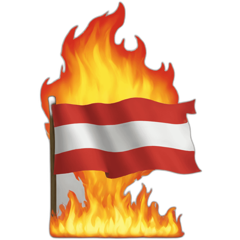 indonesia flag on fire emoji