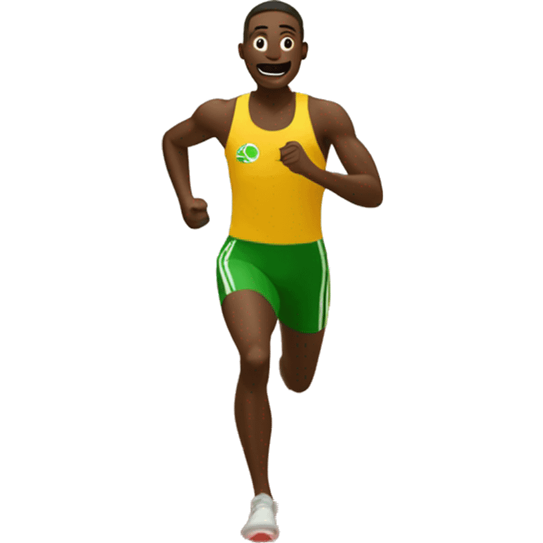 A track athlete running on a Greenway emoji