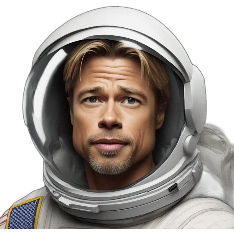  brad pitt - on the moon emoji