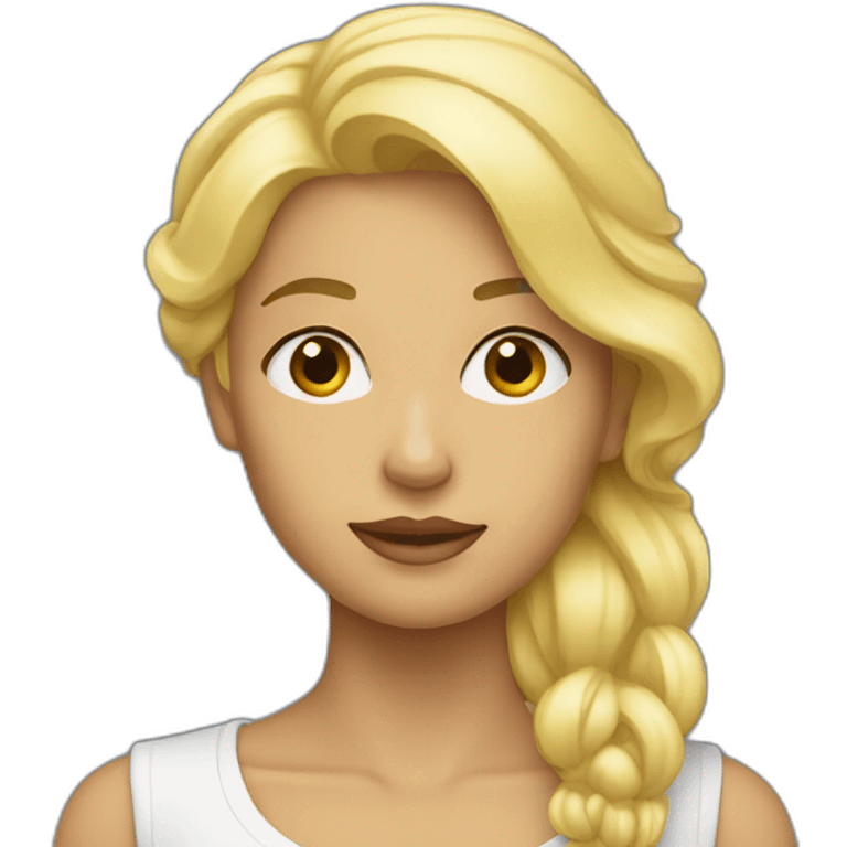 Femme blonde pas contente emoji