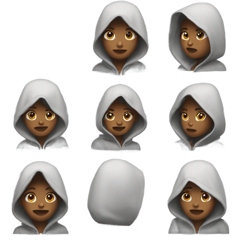 Lady wearing hoodie emoji