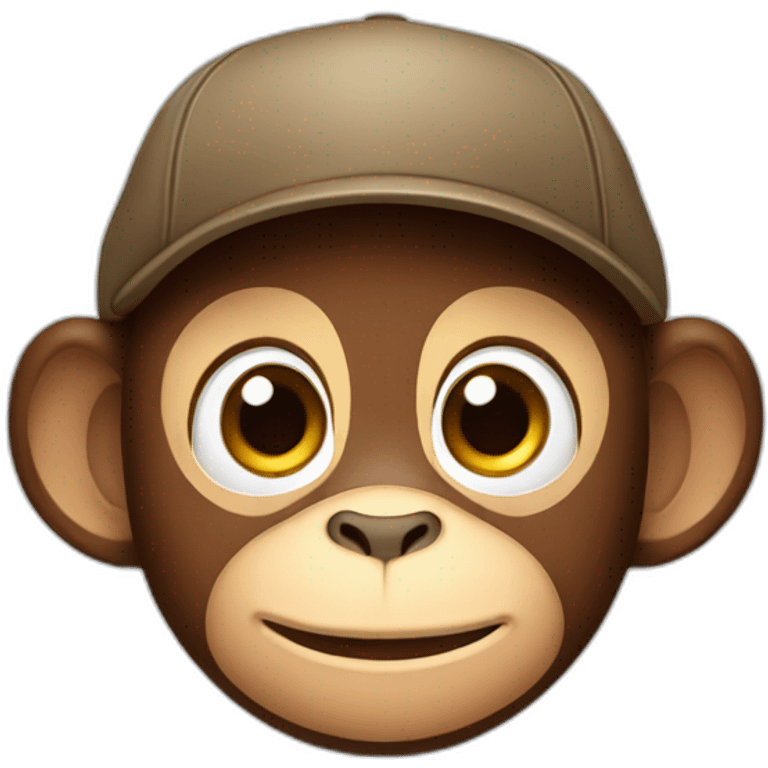 young monkey in cap emoji