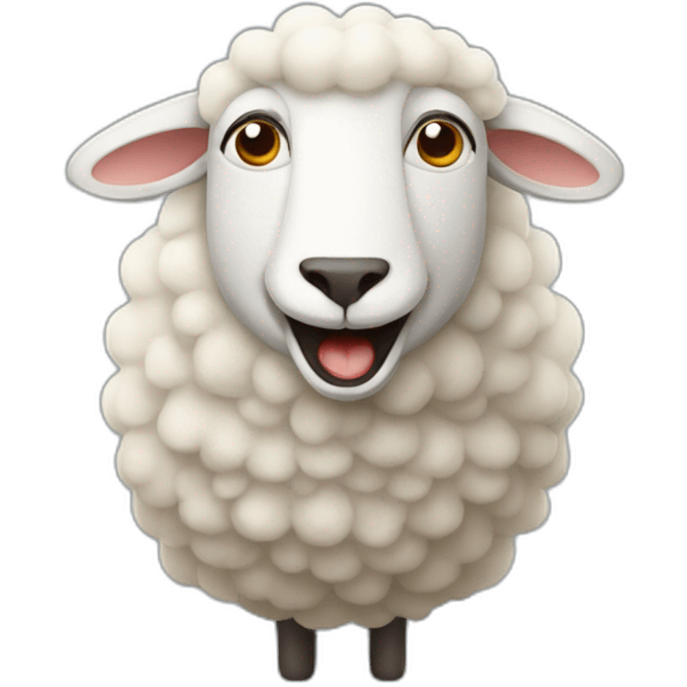 sheep cackling emoji