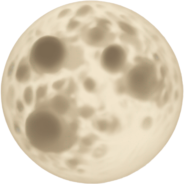 Beige moon emoji