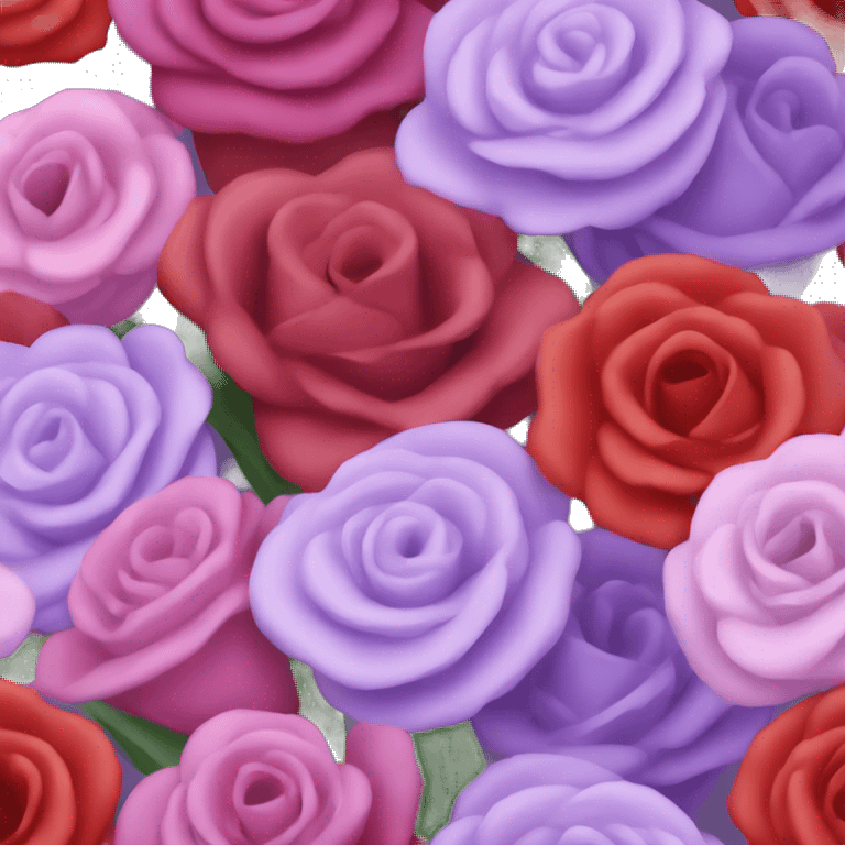 Pink,lilac, and red bouquet of flowers  emoji