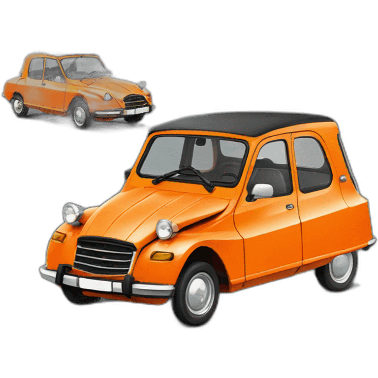 Citroen Dyane 6 orange emoji