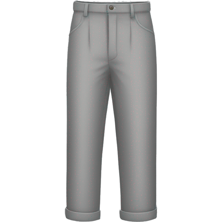 basic blank grey folded trousers emoji