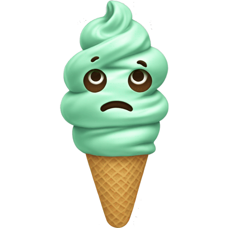 mint chocolate chip ice cream emoji