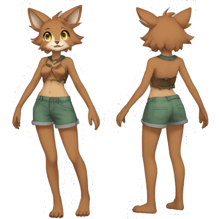 Anthro Sona Fakemon Full Body emoji