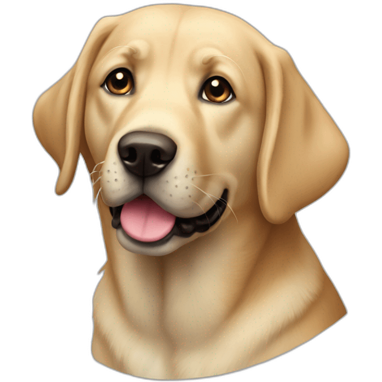 Un cane labrador che sorride emoji