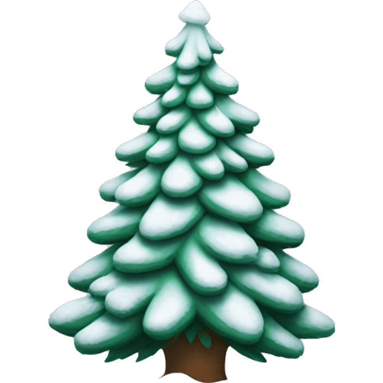 Snowy Christmas tree emoji