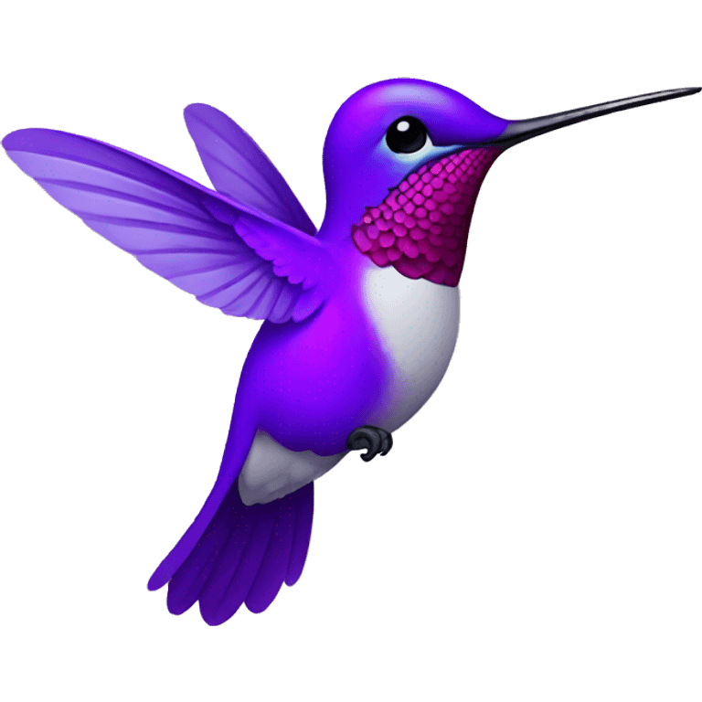 purple hummingbird  emoji